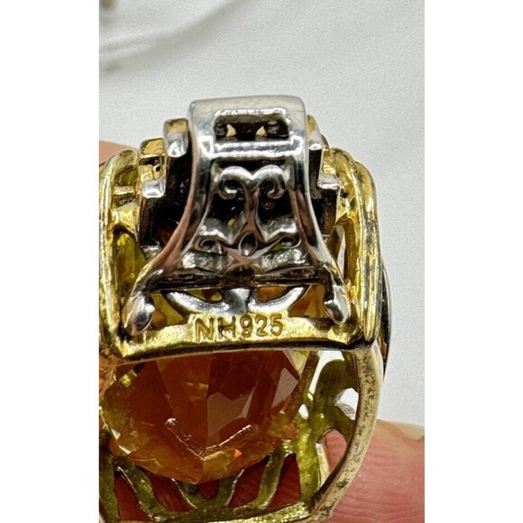 Huge Michael Valitutti Gems en Vogue Sterling Silver Lemon Lime Quartz Pendant - Picture 4 of 5